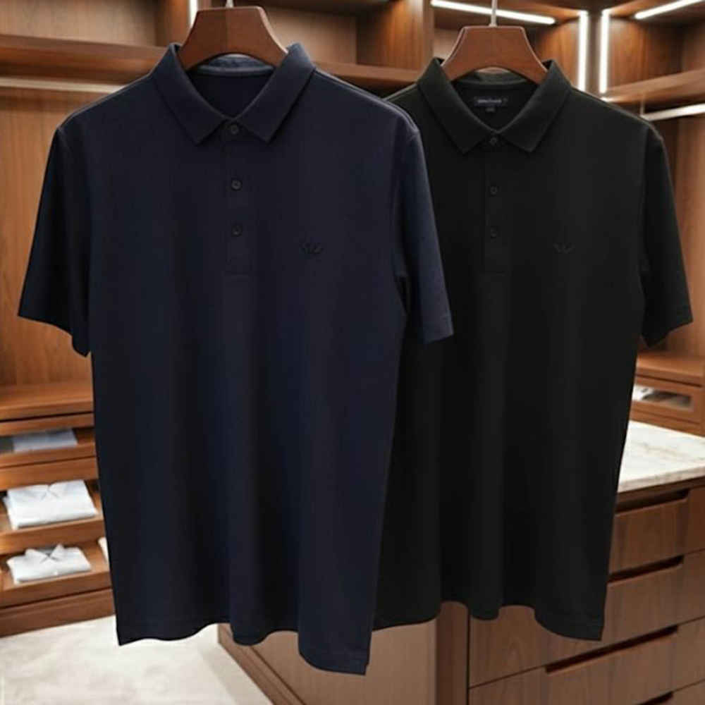 Emporio Armani Black Premium Quality Polo T-shirt-thumb-1