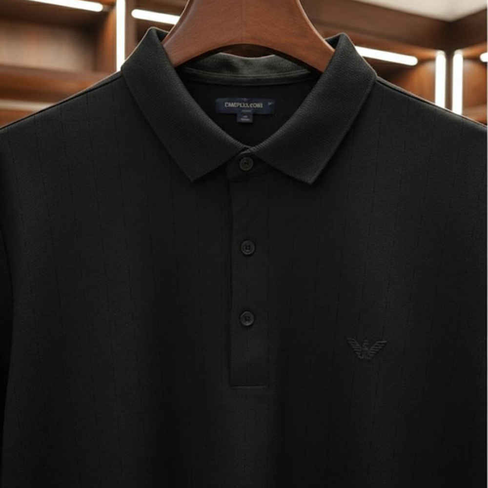 Emporio Armani Black Premium Quality Polo T-shirt-thumb-3