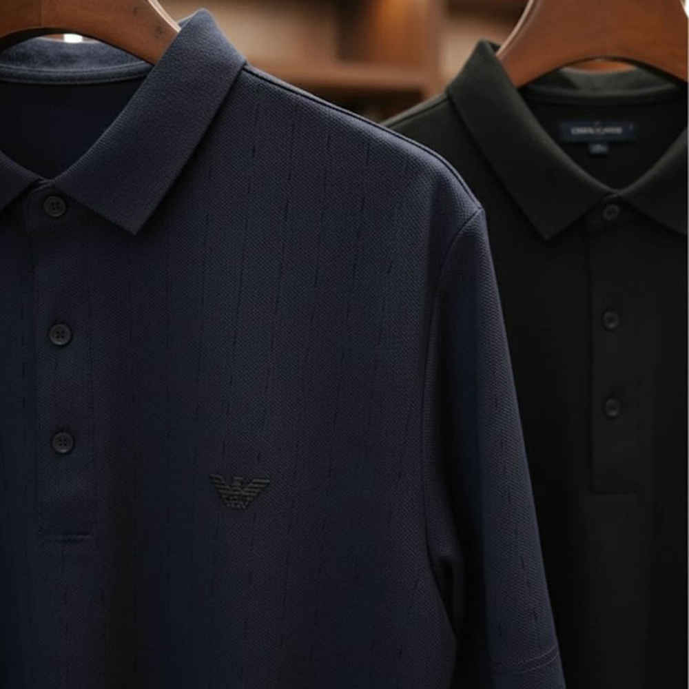 Emporio Armani Blue Premium Quality Polo T-shirt-thumb-5