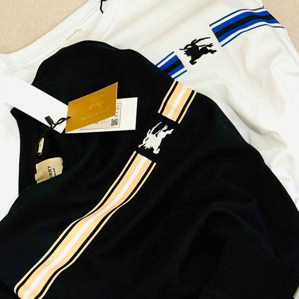 Burberry White Cotton Sweatshirt-4