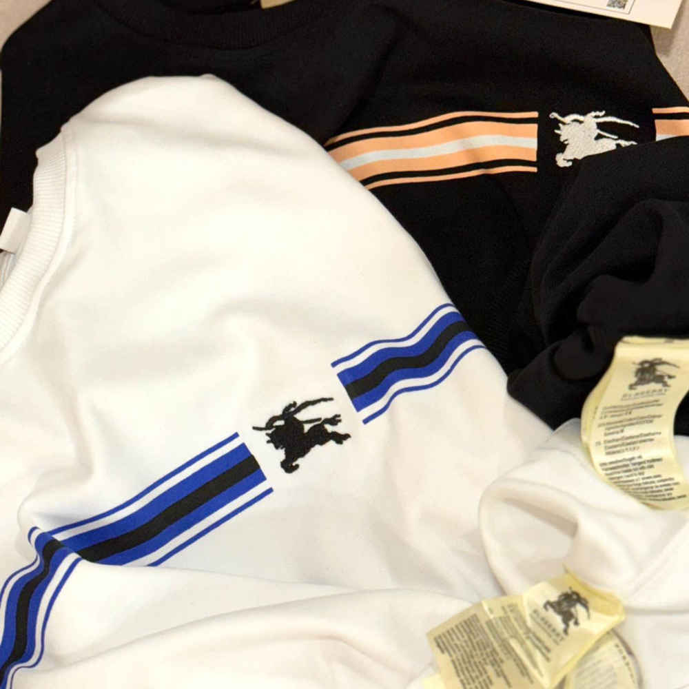 Burberry White Cotton Sweatshirt-3