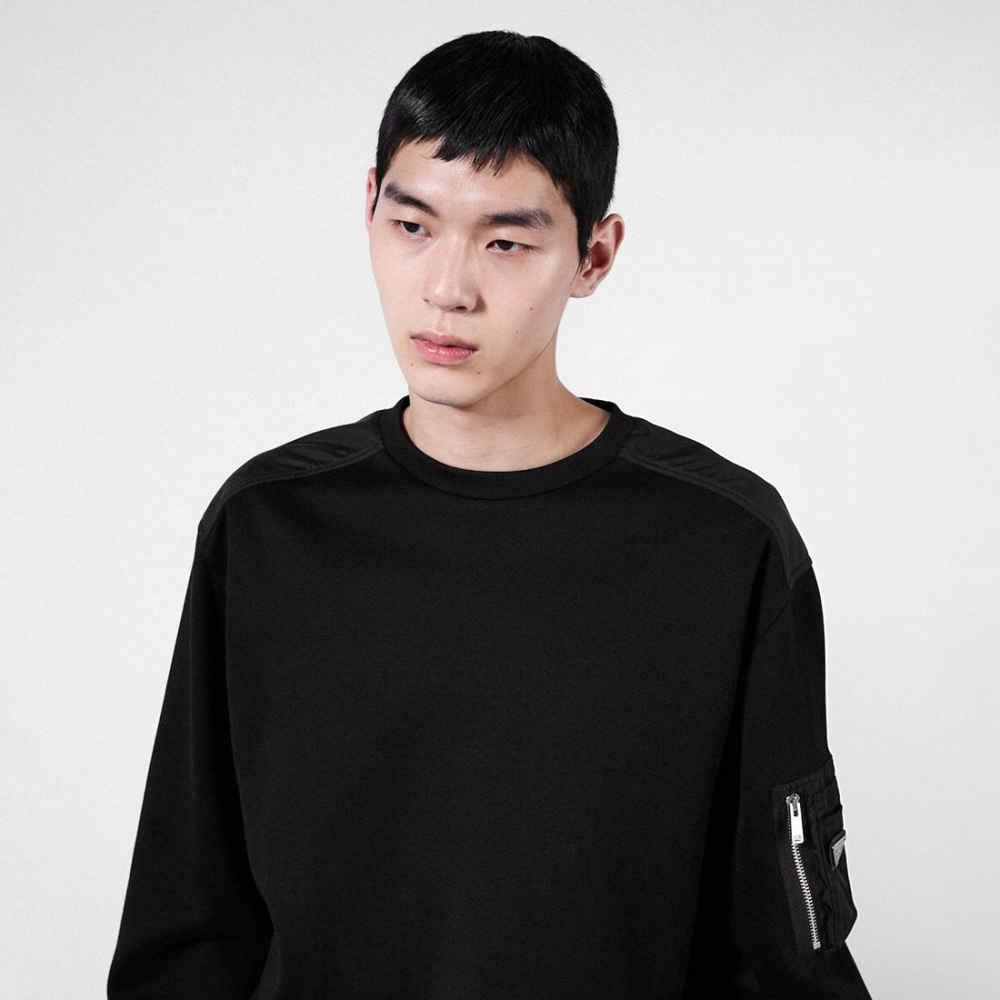 Prada Cotton Fleece and Re-Nylon Sweatshirt-thumb-2