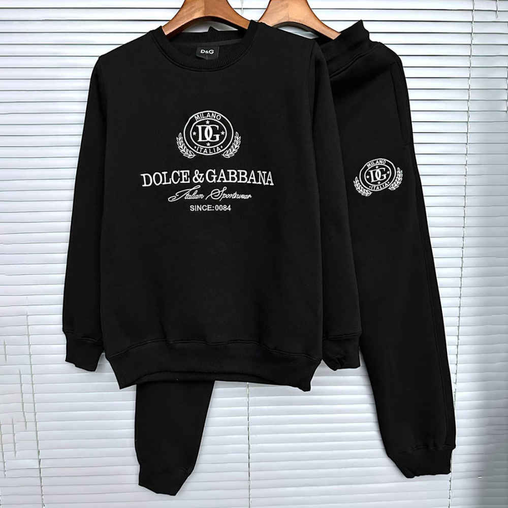 Dolce & Gabbana Embroidered logo Black Premium Tracksuit-1