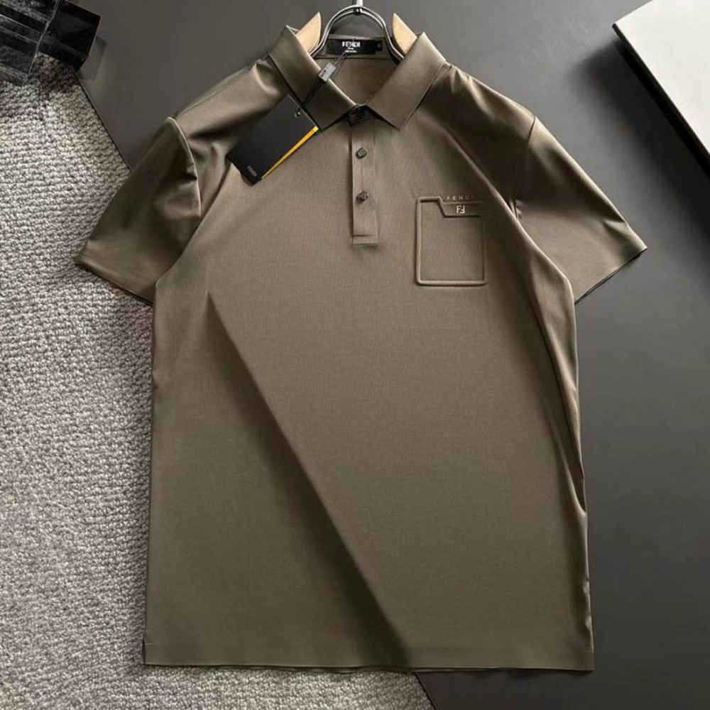 Fendi Brown Premium Quality T-shirt-thumb-0