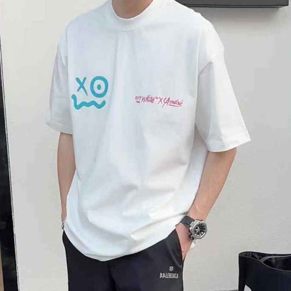 Off-White X Andre Saraiva Spray Arrow Slim White Baggy T-Shirt-thumb-0