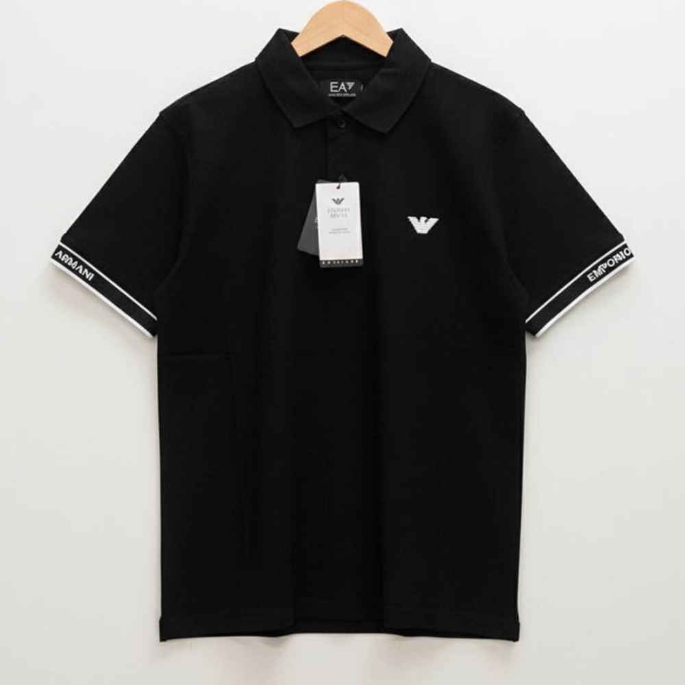 Emporio Armani Black Premium Quality Polo T-shirt-thumb-0