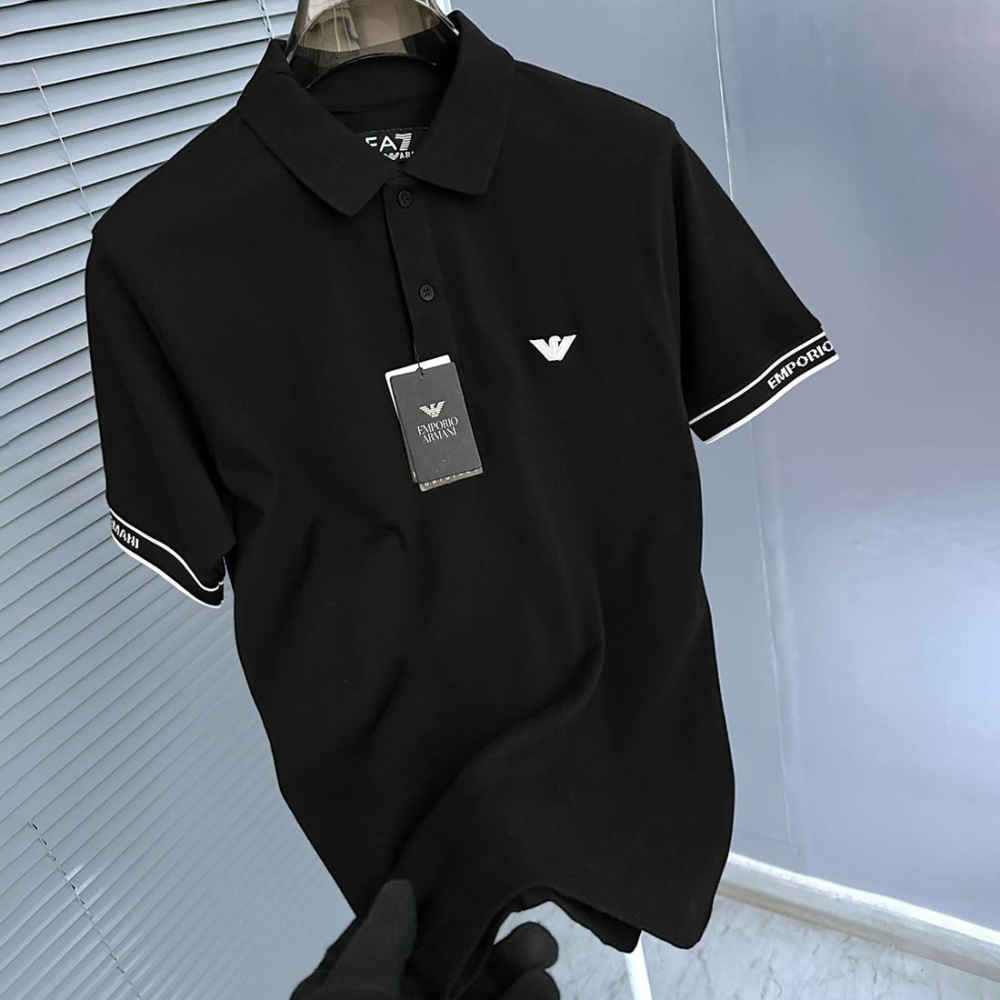 Emporio Armani Black Premium Quality Polo T-shirt-thumb-4