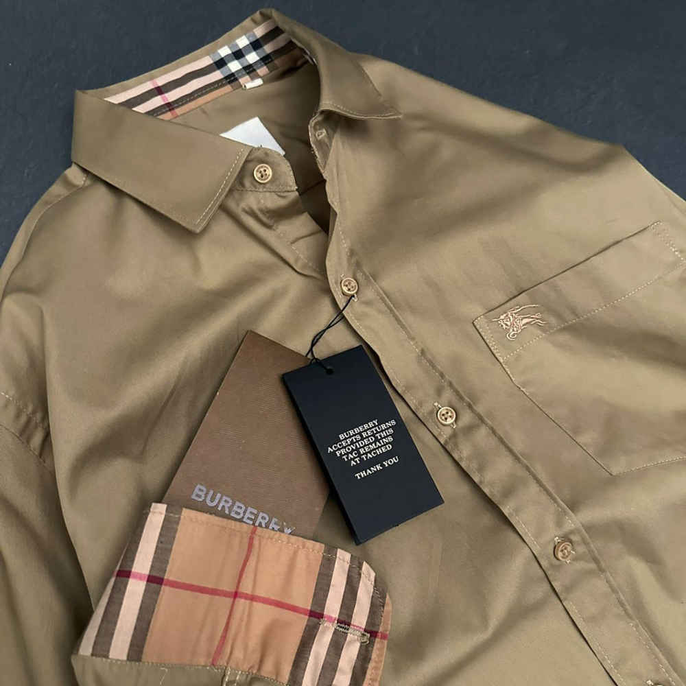 Burberry Brown Premium Quality Shirt-1