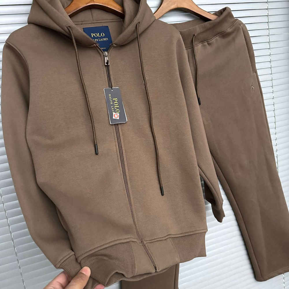 Polo Ralph Lauren Brown Premium Tracksuit-thumb-1