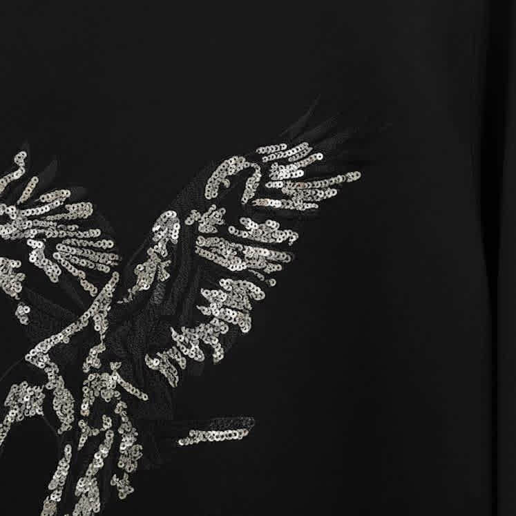 Armani Exchange Black Cotton Sweatshirt-thumb-4