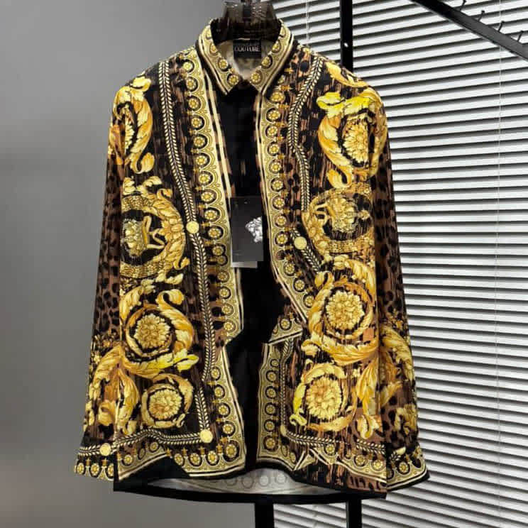 Versace Jeans Couture Wild Barocco Illusion Multicolor  Silk Shirt-2