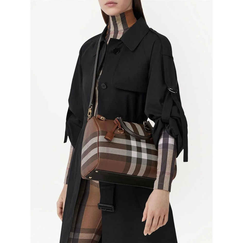 Burberry Check Brown HandBag-1