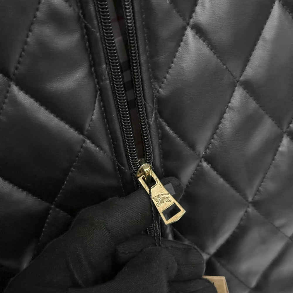 Burberry Quilted Black Bomber Jacket-thumb-6
