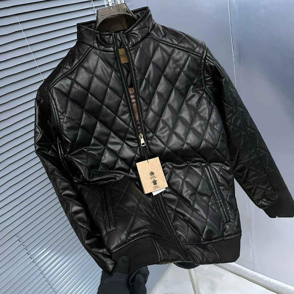 Burberry Quilted Black Bomber Jacket-thumb-2