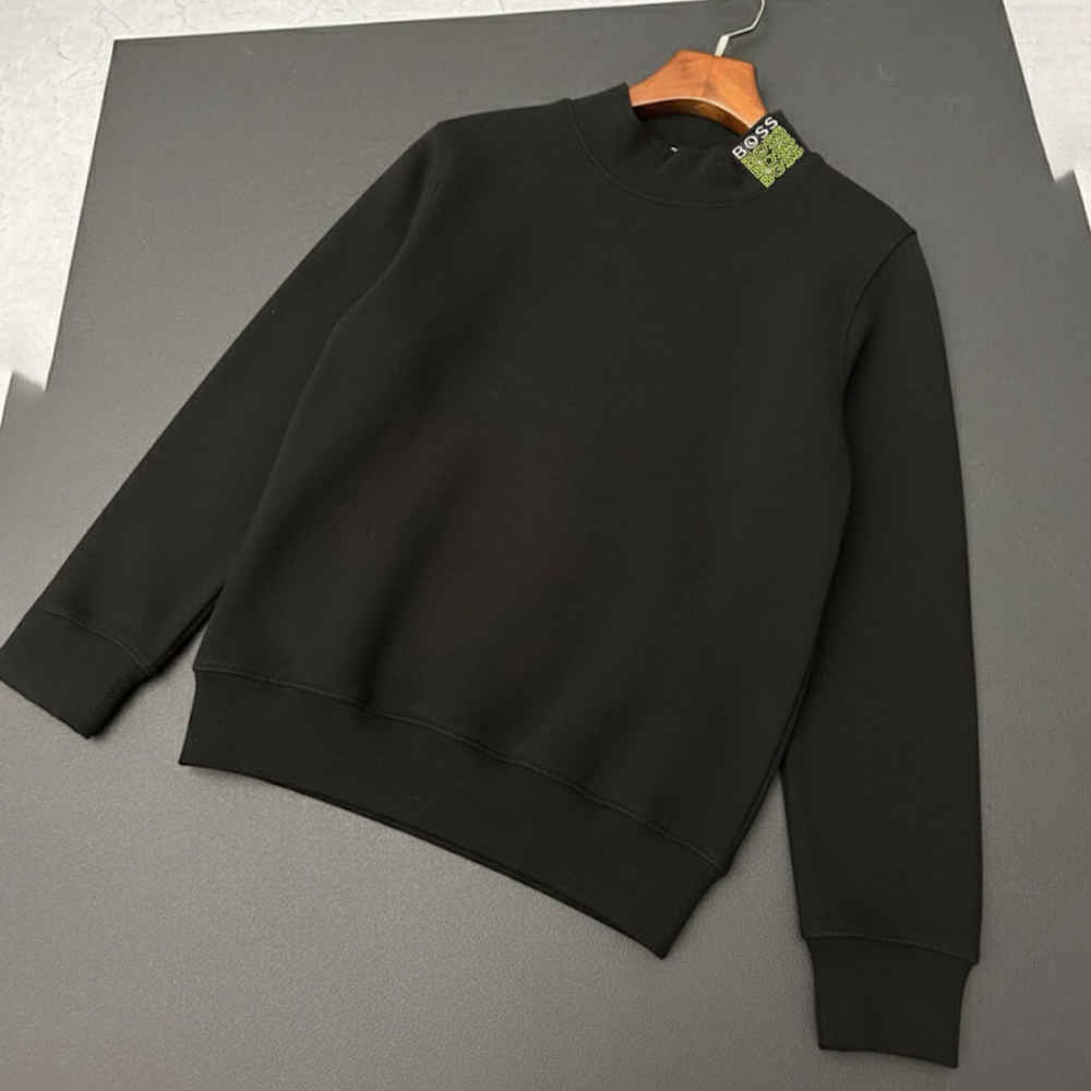 Boss Embroidery Green Cotton Sweatshirt-thumb-0