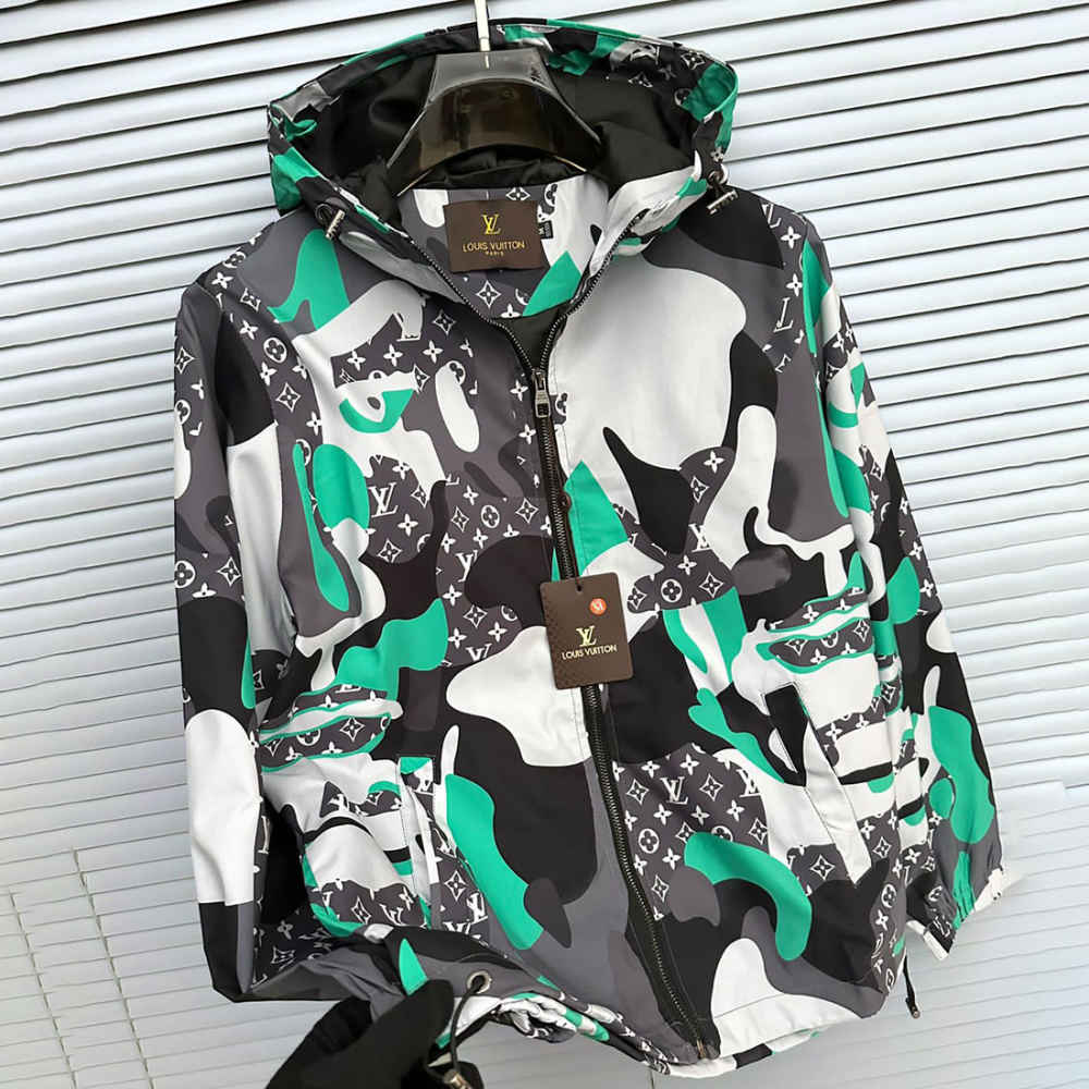 Louis Vuitton Patchworked Portrait Hooded Zipper-thumb-2