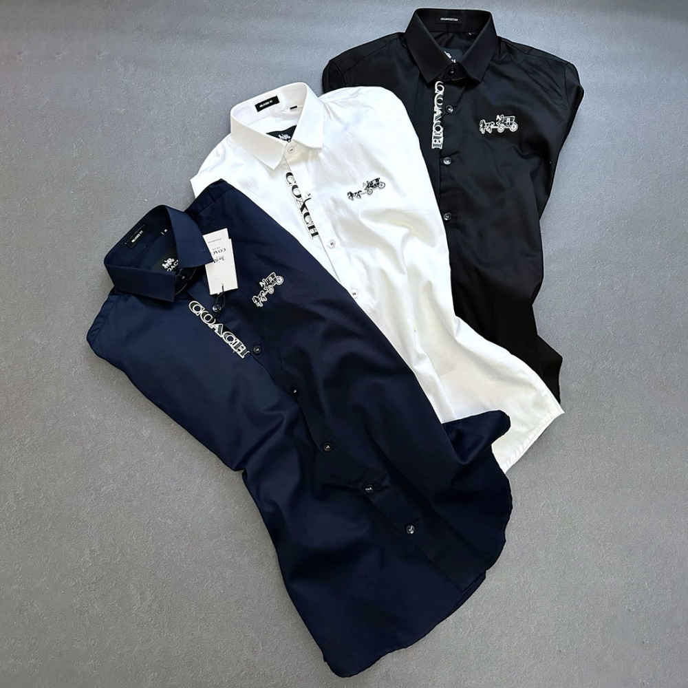 Coach Embroidered White Premium Cotton Shirt-6