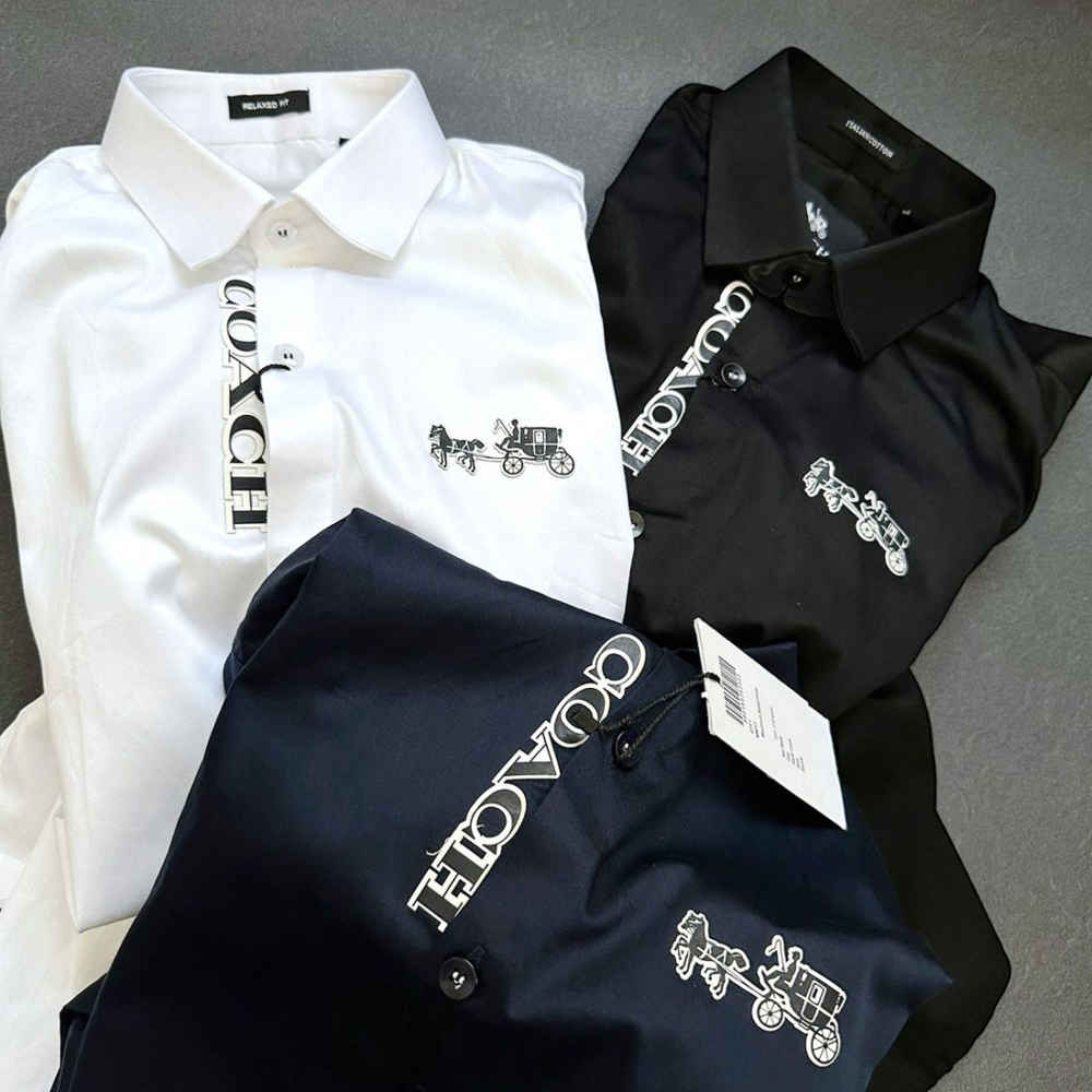 Coach Embroidered White Premium Cotton Shirt-4