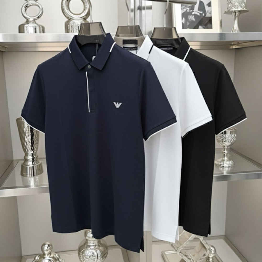 Giorgio Armani Blue Premium Quality T-shirt-thumb-6