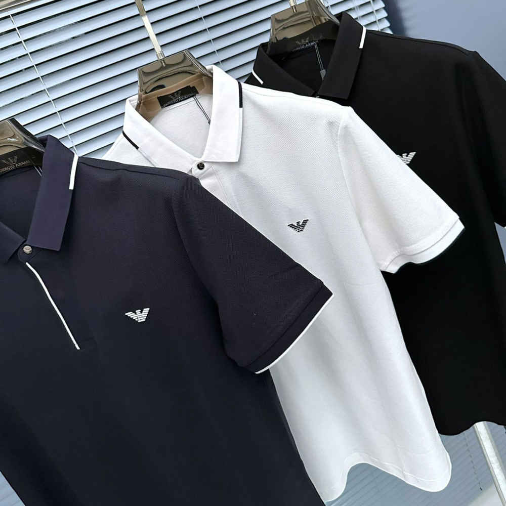 Giorgio Armani Blue Premium Quality T-shirt-thumb-4