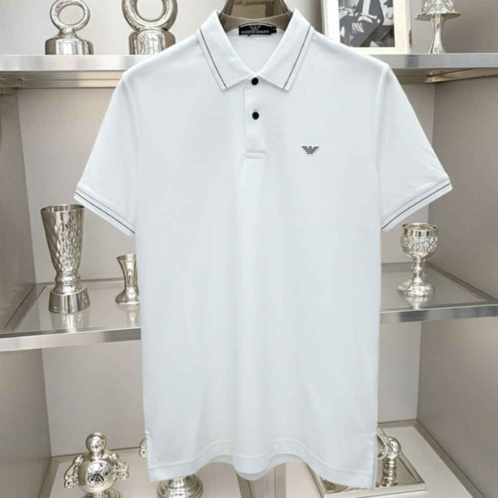 Giorgio Armani White Premium Quality T-shirt-thumb-0