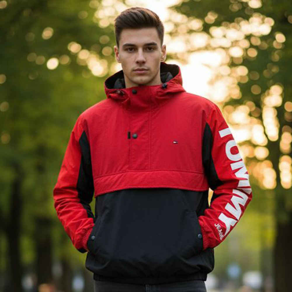 Tommy Hilfiger Red Premium Quality Zipper-1