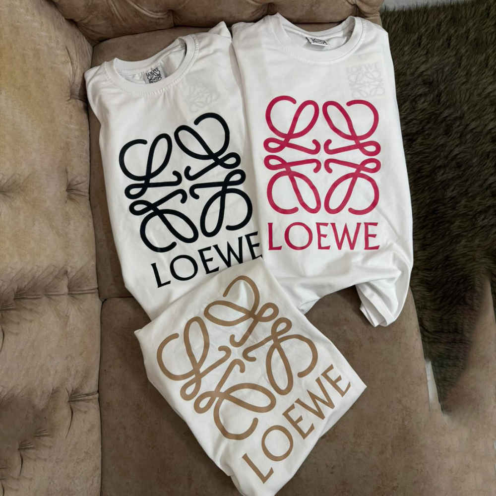 Loewe Embroidered logo White & Black Premium Co-ord Set-1