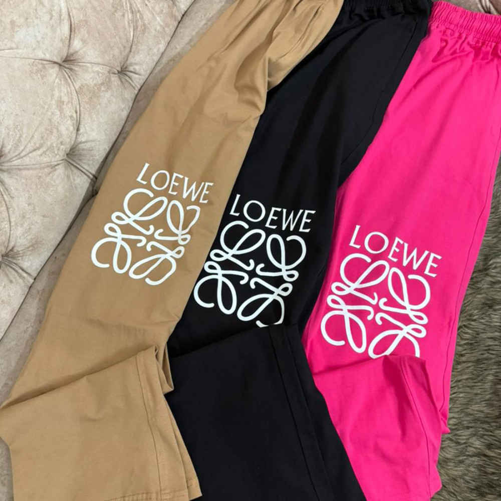 Loewe Embroidered logo White & Black Premium Co-ord Set-3