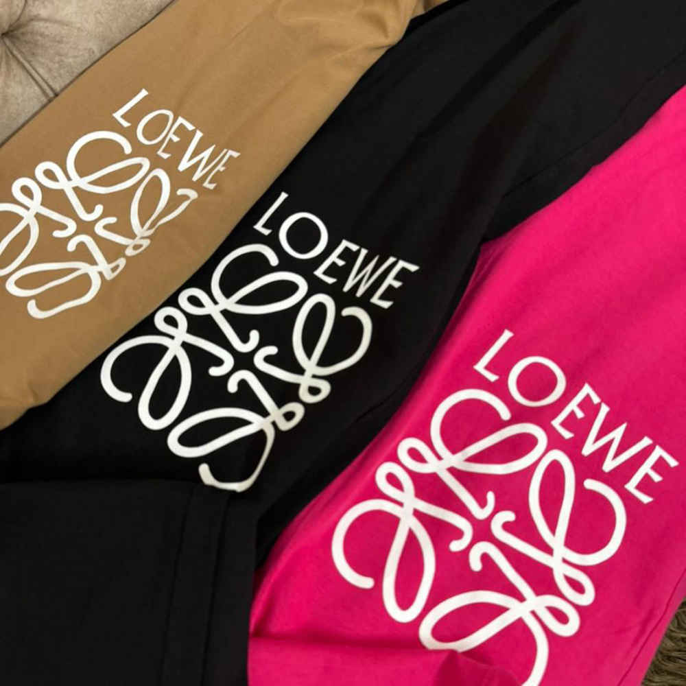 Loewe Embroidered logo White & Black Premium Co-ord Set-2