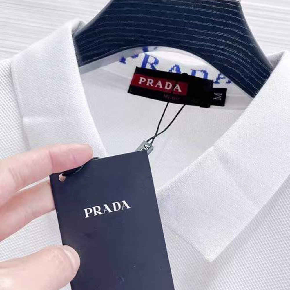 Prada White Premium Quality T-shirt-thumb-3