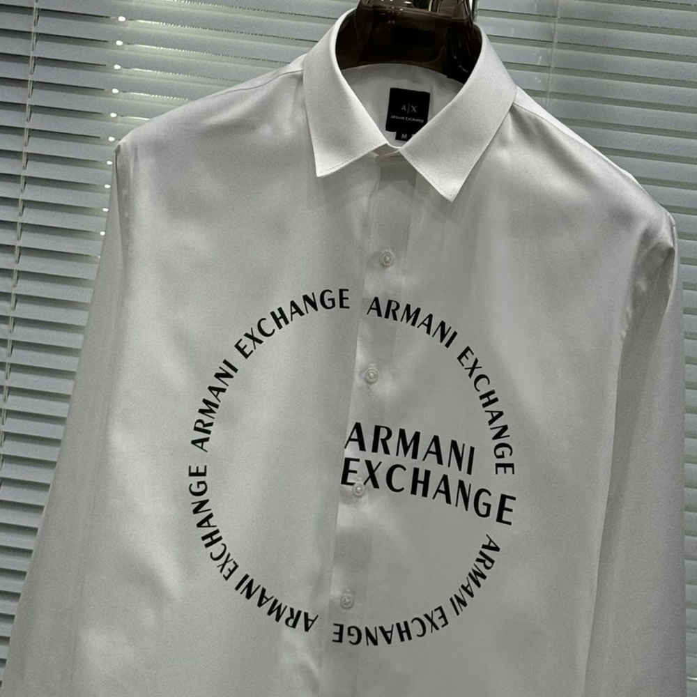 Armani Exchange White Cotton Shirt-2