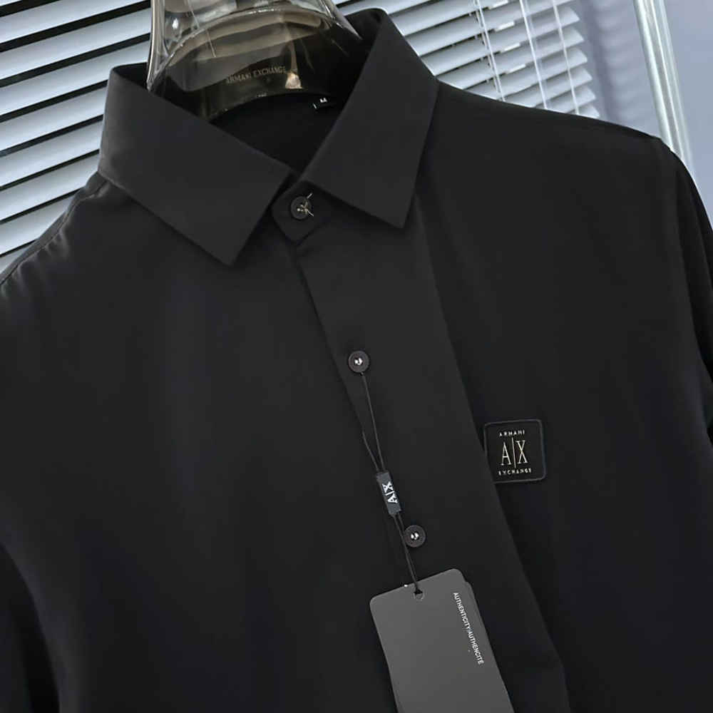 Armani Exchange Black Cotton Shirt-2