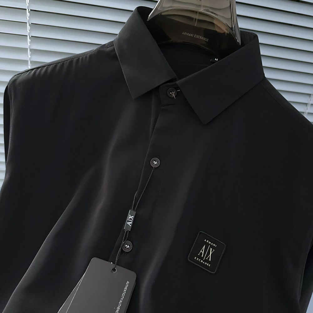 Armani Exchange Black Cotton Shirt-1