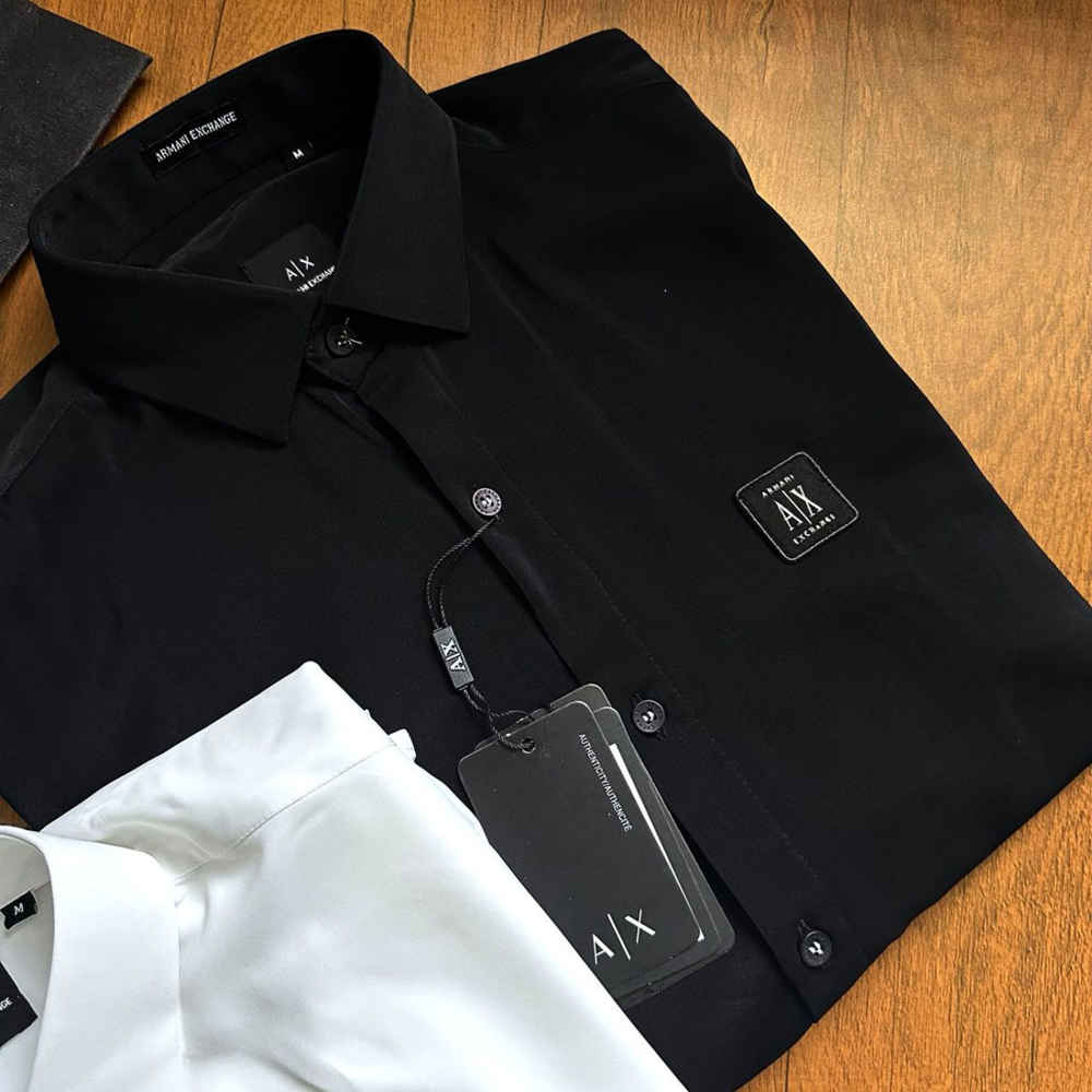 Armani Exchange Black Cotton Shirt-6