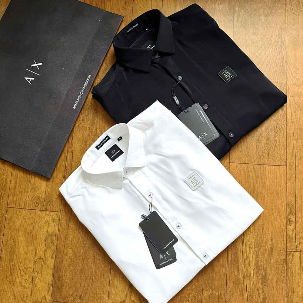 Armani Exchange Black Cotton Shirt-11