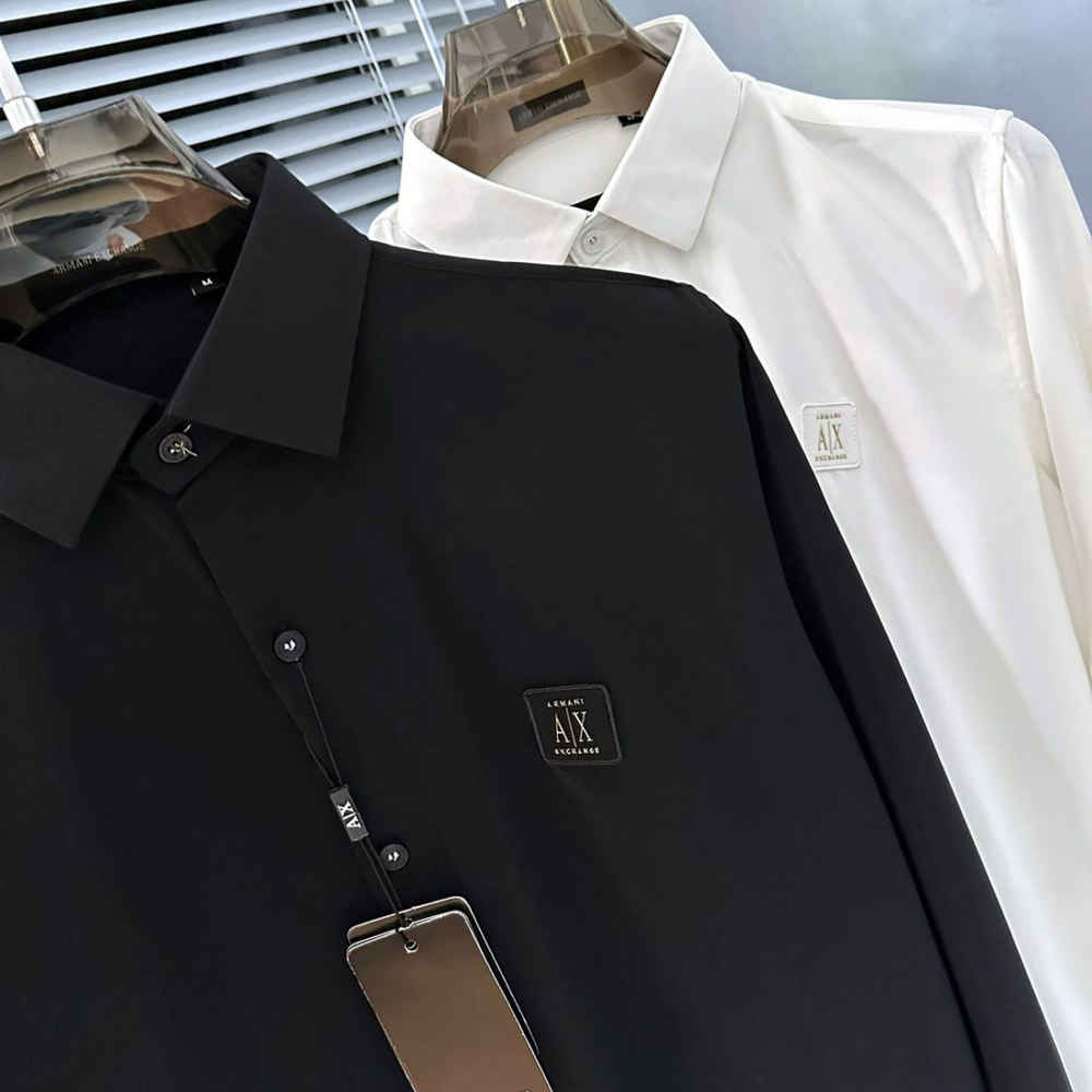 Armani Exchange Black Cotton Shirt-5