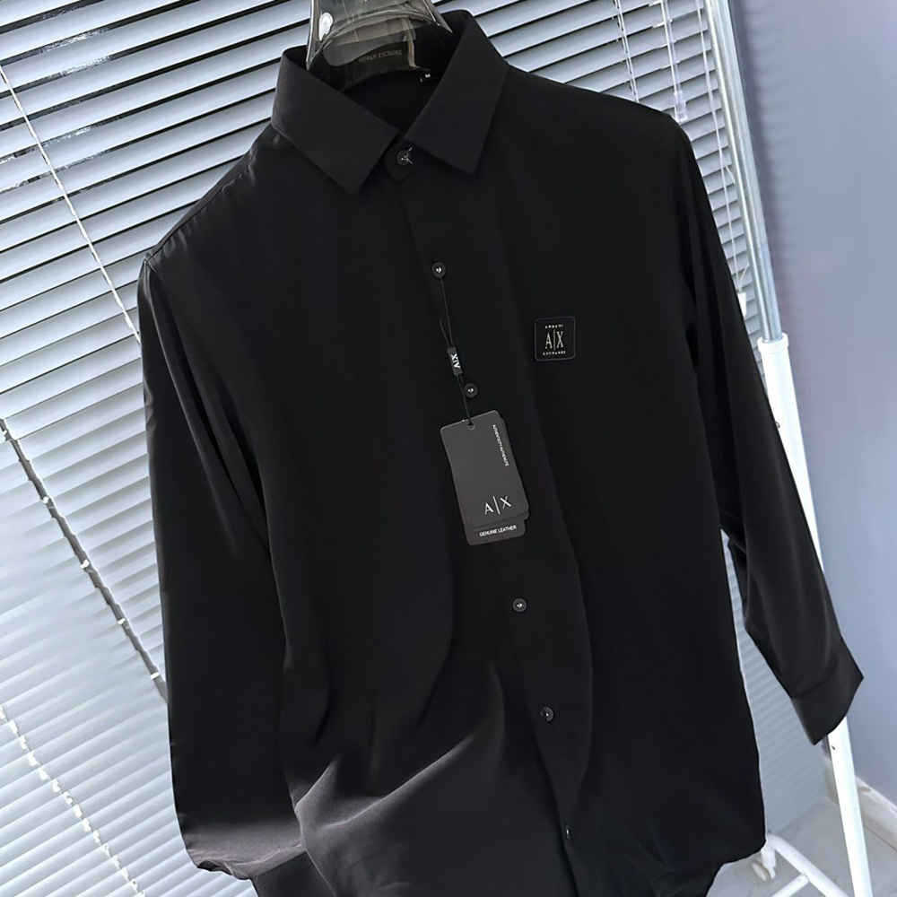 Armani Exchange Black Cotton Shirt-4