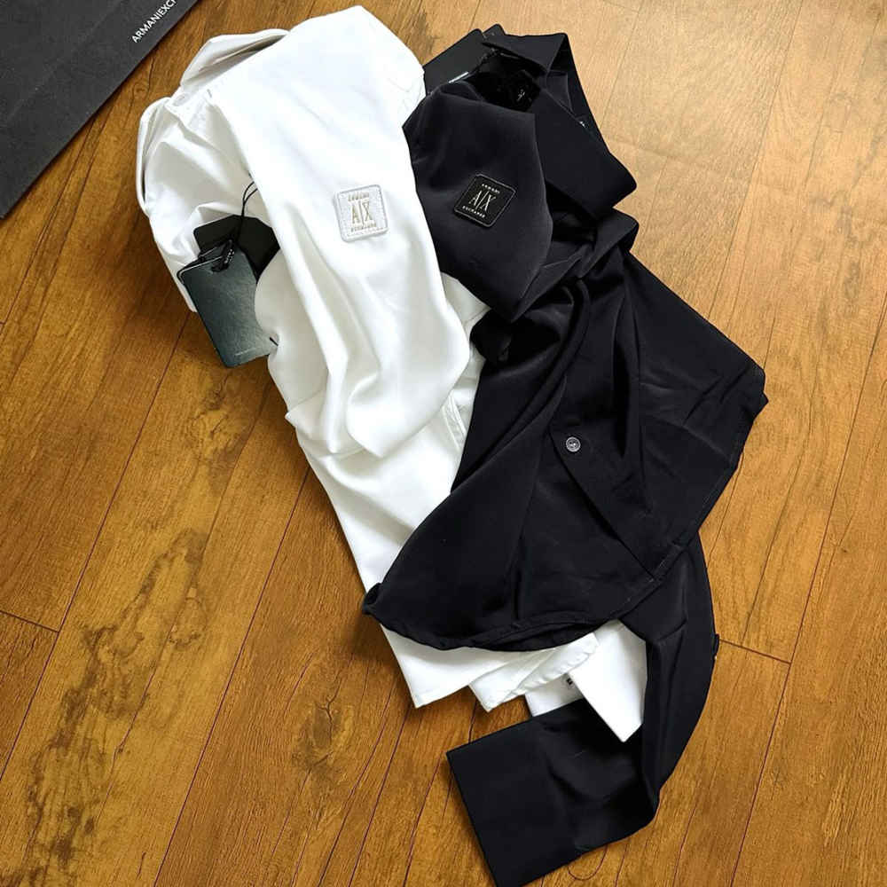 Armani Exchange Black Cotton Shirt-8