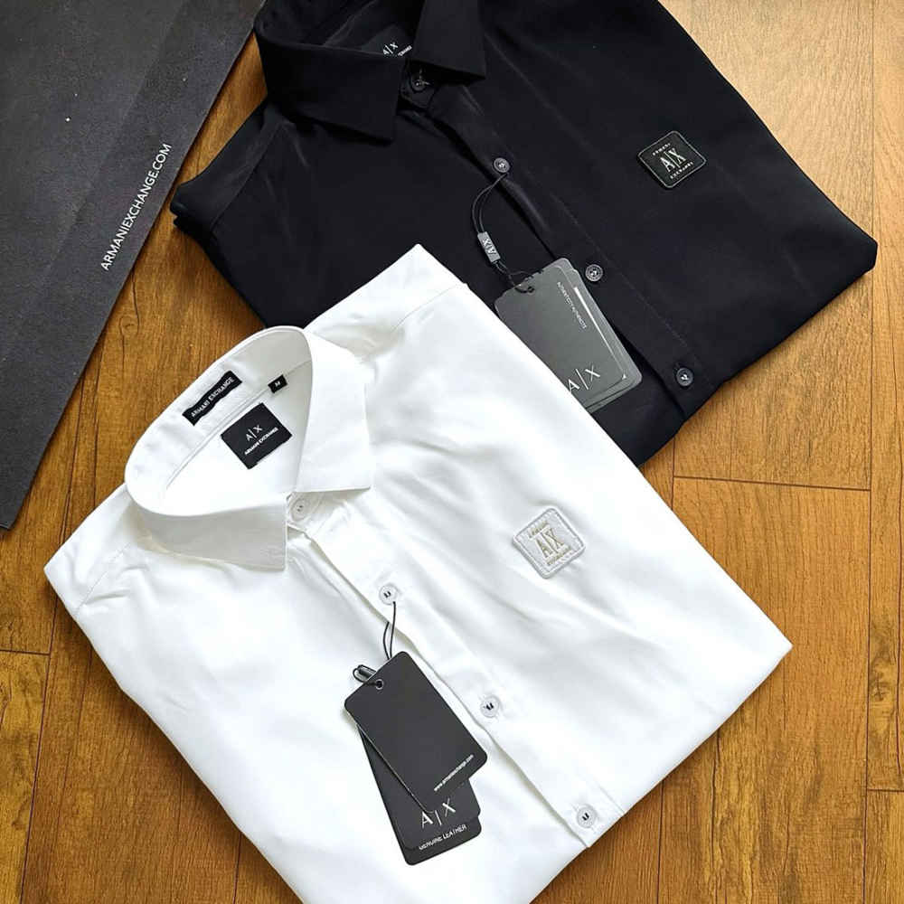 Armani Exchange Black Cotton Shirt-10