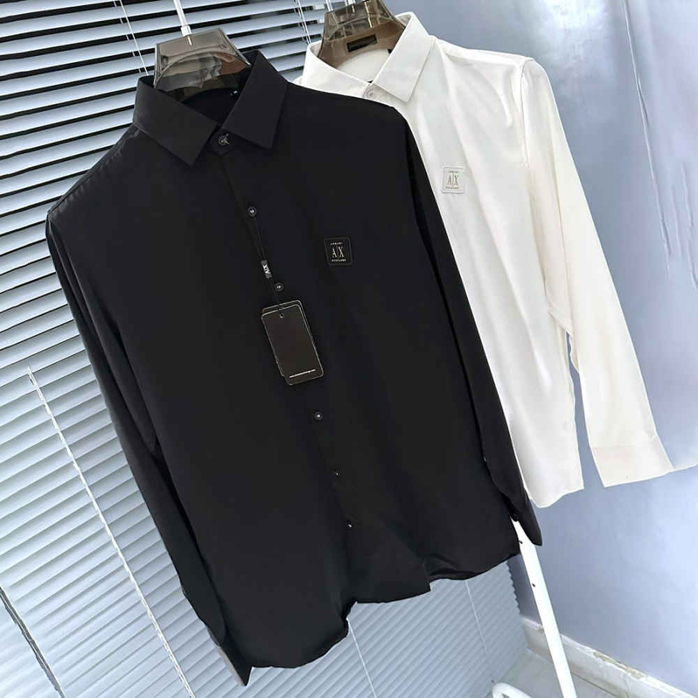 Armani Exchange Black Cotton Shirt-9