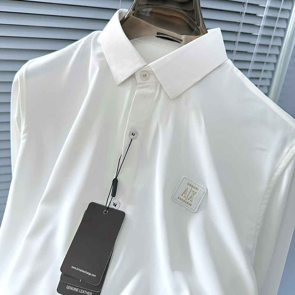 Armani Exchange White Cotton Shirt-2