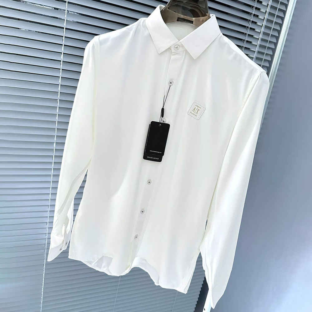 Armani Exchange White Cotton Shirt-4
