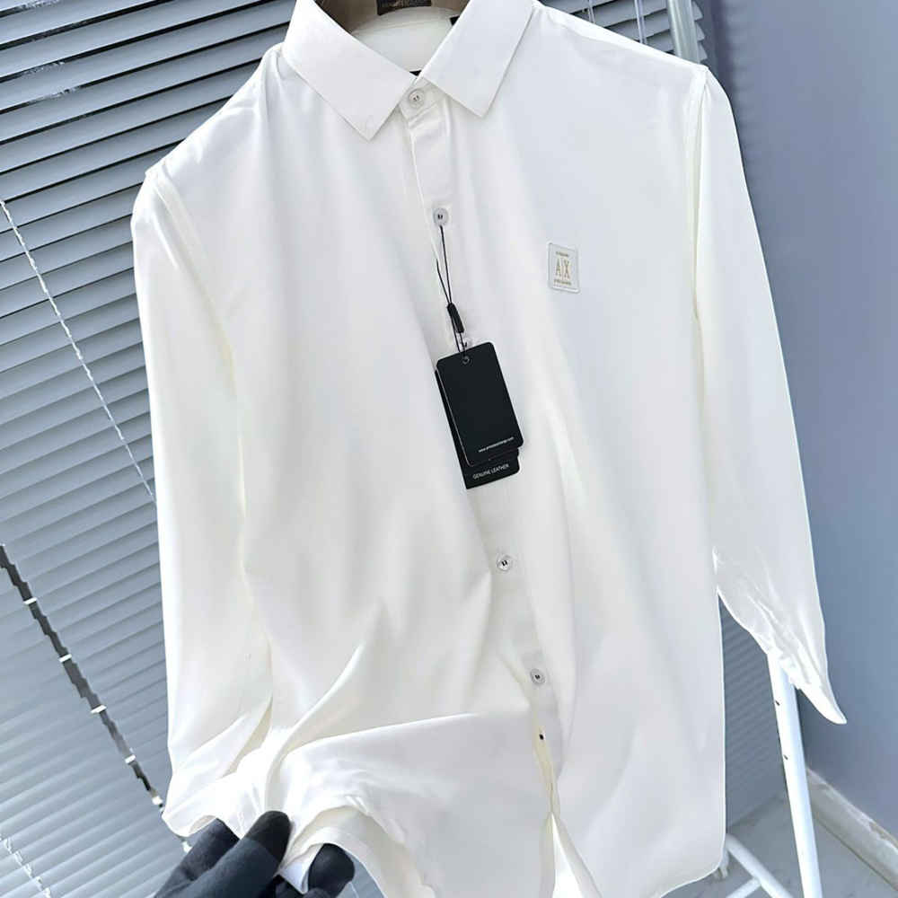Armani Exchange White Cotton Shirt-3