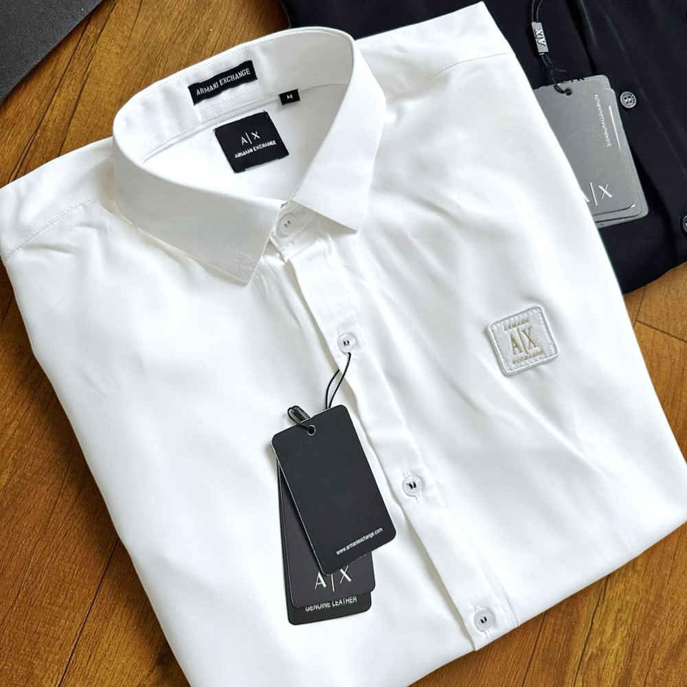 Armani Exchange White Cotton Shirt-5