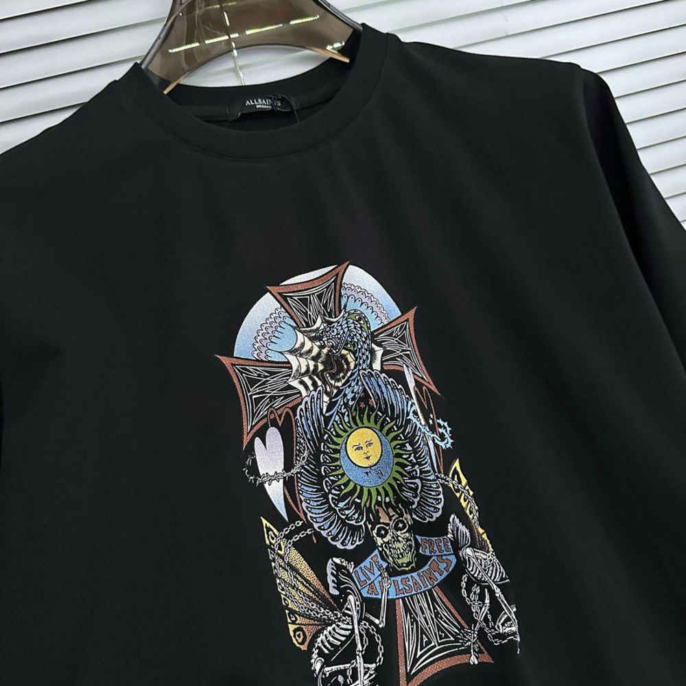 All Saints Black Premium Quality T-shirt-3
