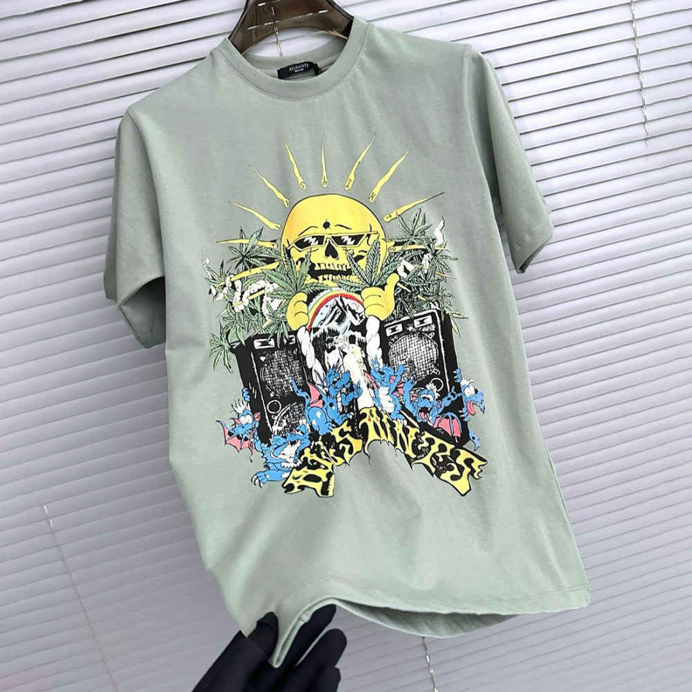 All Saints Grey Premium Quality T-shirt-thumb-0