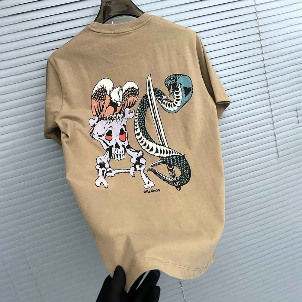 All Saints Brown Premium Quality T-shirt-thumb-1