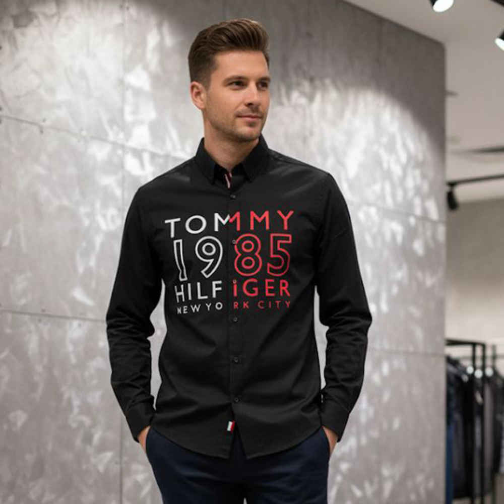 Tommy Hilfiger 1985 Print Black Premium Shirt-thumb-0