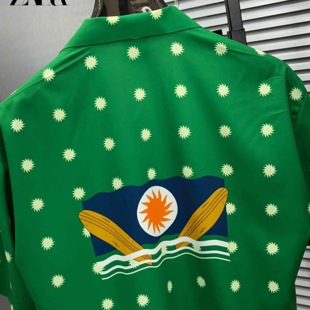 Zara Green Hrithik Roshan Edition Printed Shirt-1