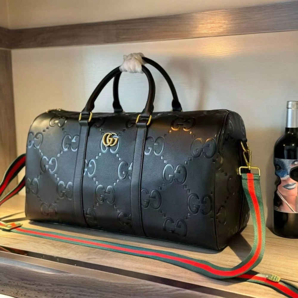 Gucci GG Jumbo Black Duffle Bag-3
